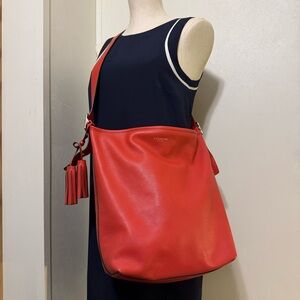 Coach Legacy duffle all red leather crossbody purse